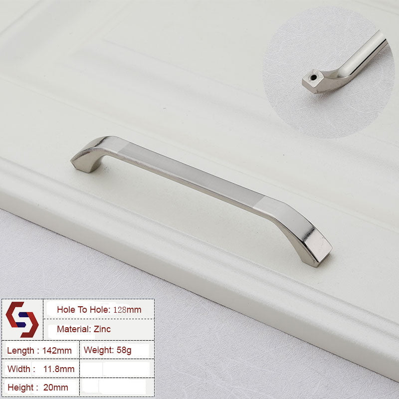 Zinc Kitchen Cabinet Handles Bar Drawer Handle Pull silver color hole to hole 128MM Payday Deals