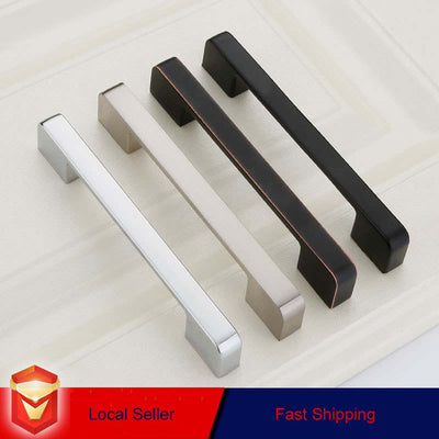 Zinc Kitchen Cabinet Handles Drawer Bar Handle Pull black color hole to hole size 128mm Payday Deals