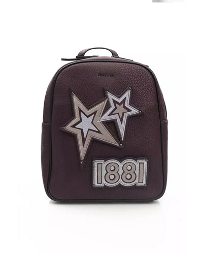Zip Closure Backpack with Multiple Compartments and Logo One Size Women