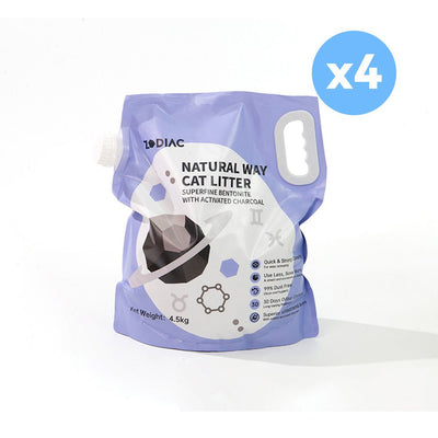 ZODIAC Natural Way Superfine Bentonite With Activated Charcoal Cat Litter 4.5Kgx4 Payday Deals