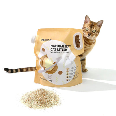 ZODIAC Natural Way Walnut Shell & Cassava Cat Litter 2.5Kgx4 Payday Deals