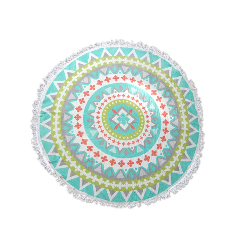 Zoey Bright Colors 100% Cotton Round Beach Towel Payday Deals