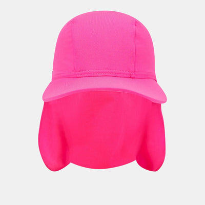 Zoggs Kids Sun Legionnaires Hat Waterproof w Neck Flap UPF 50+ - Pink - One Size Payday Deals