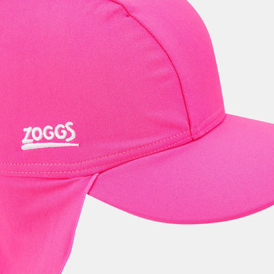 Zoggs Kids Sun Legionnaires Hat Waterproof w Neck Flap UPF 50+ - Pink - One Size Payday Deals