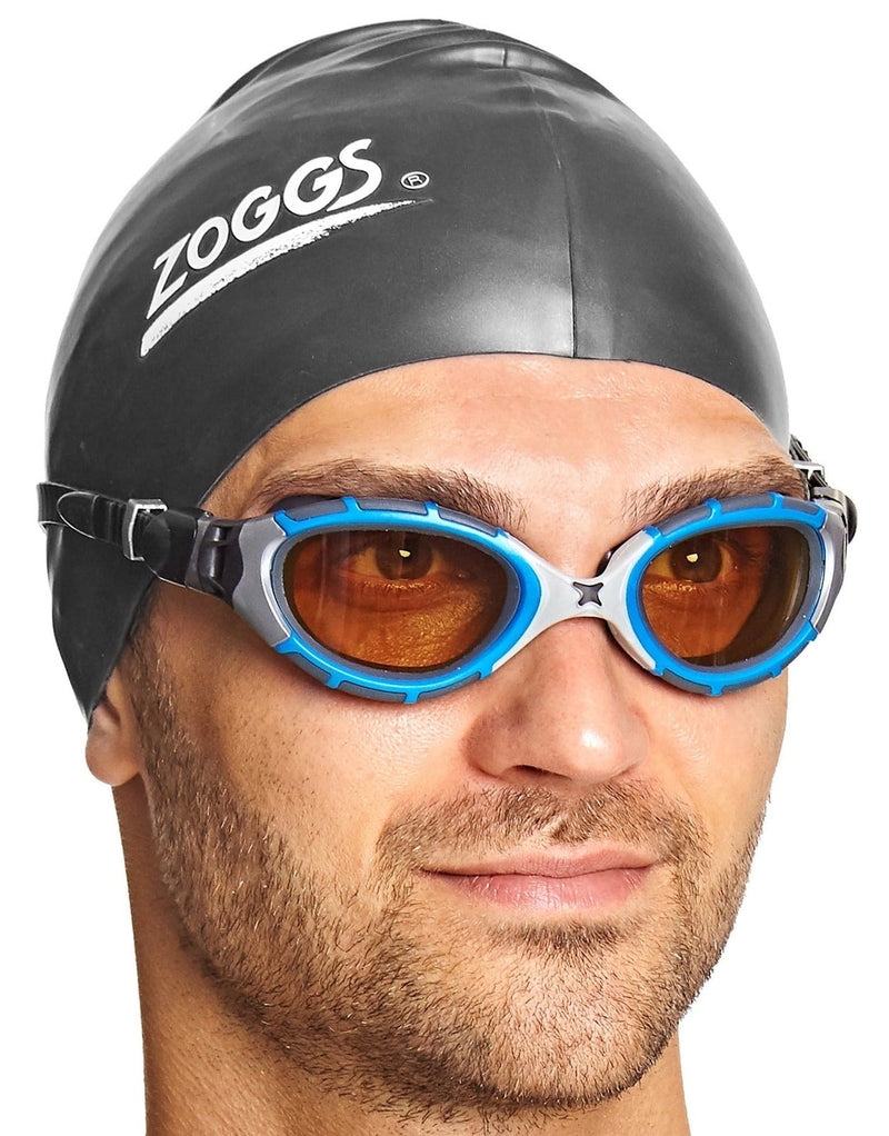 Zoggs Predator Flex Polarised Ultra Reactor Goggles Blue Silver Copper Payday Deals