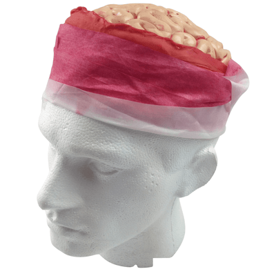 Zombie Brain Skull Cap Costume Halloween Bloody Headpiece Fancy Dress Bandage Payday Deals