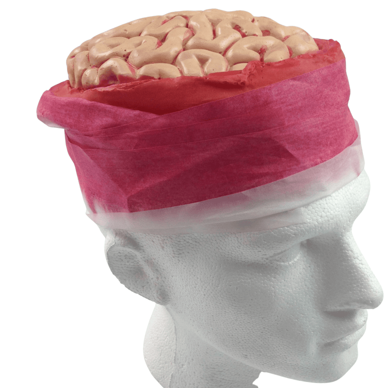 Zombie Brain Skull Cap Costume Halloween Bloody Headpiece Fancy Dress Bandage Payday Deals