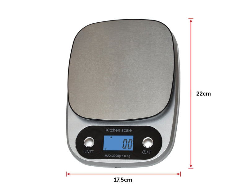 0.1g High Precision Kitchen Scale Rechargable Food Scale Digital 3KG Payday Deals
