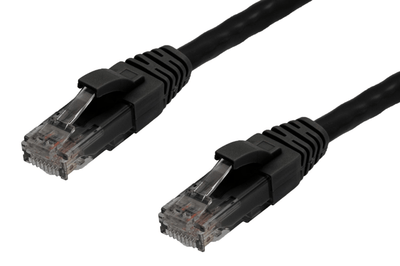 0.25m CAT6 RJ45-RJ45 Pack of 50 Ethernet Network Cable. Black