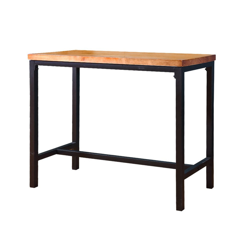 Levede Vintage Industrial Wood Bar Table Kitchen Cafe Office Desk Steel Legs - Payday Deals