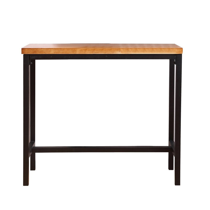 Levede Vintage Industrial Wood Bar Table Kitchen Cafe Office Desk Steel Legs - Payday Deals