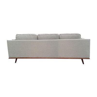 3 Seater Sofa Beige Fabric Modern Lounge Set for Living Room Couch with Wooden Frame - Payday Deals
