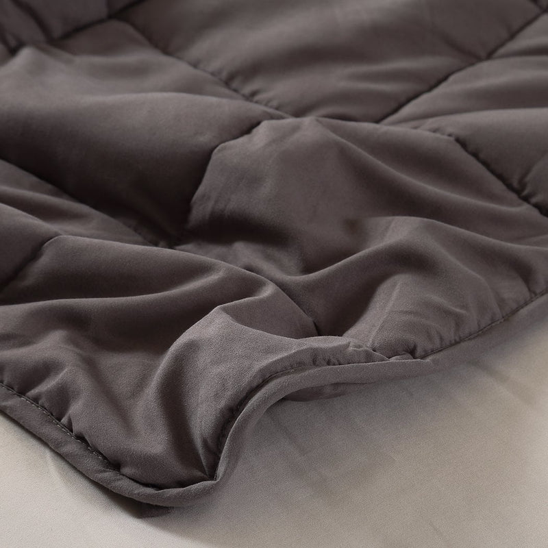 DreamZ Weighted Blanket Heavy Gravity Deep Relax 9KG Adult Double Grey - Payday Deals