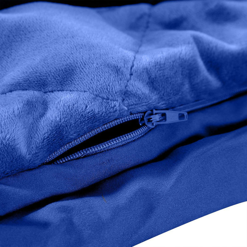 DreamZ 7KG Anti Anxiety Weighted Blanket Gravity Blankets Royal Blue Colour - Payday Deals