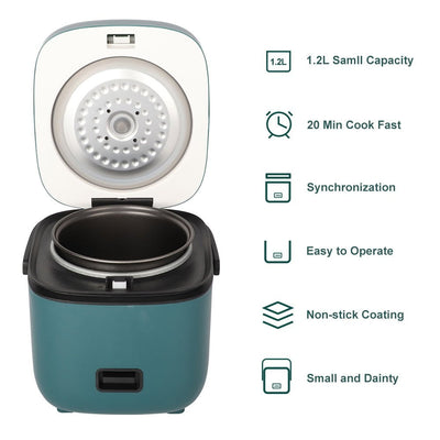 1.2L Mini Rice Cooker Travel Small Non-stick Pot For Cooking Soup Rice Stews Payday Deals