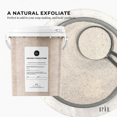 1.3Kg Ground Pumice Stone Granular Powder Tub Exfoliant Body Scrub Soap Additive Payday Deals