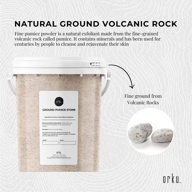 1.3Kg Ground Pumice Stone Granular Powder Tub Exfoliant Body Scrub Soap Additive Payday Deals