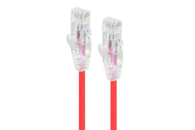 CAT6 28AWG RED PATCH LEAD 1M SLIM