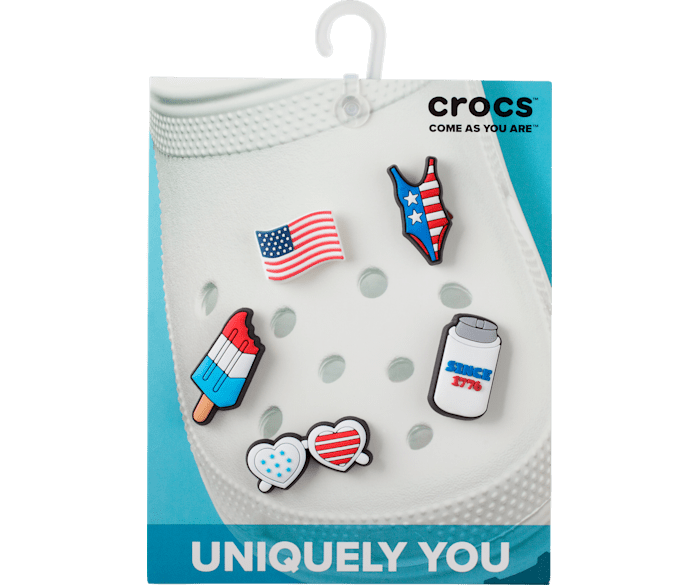 1 Pack of 5 Crocs USA America Jibbitz™ Charms - 100% Authentic Payday Deals