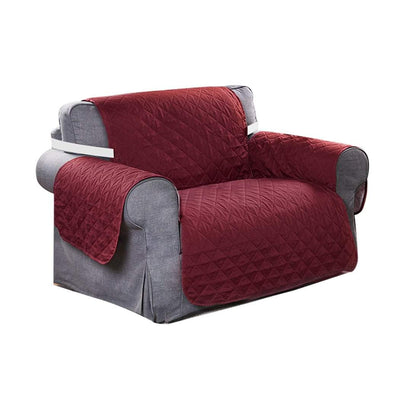 1 Seater Sofa Covers Quilted Couch Lounge Protectors Slipcovers Wine