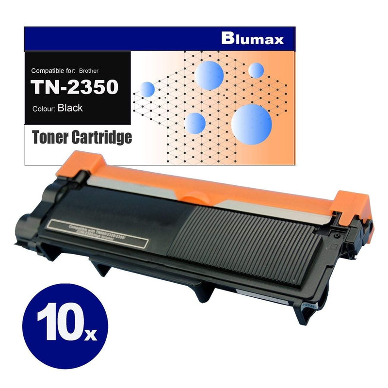10 Pack Blumax Alternative for Brother TN-2350 Black Toner Cartridges