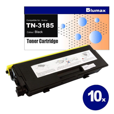 10 Pack Blumax Alternative for Brother TN-3185 Black Toner Cartridges