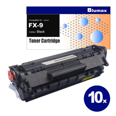 10 Pack Blumax Alternative for Canon FX-9 Black Toner Cartridges