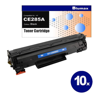 10 Pack Blumax Alternative for HP CE285A(85A) Black Toner Cartridges