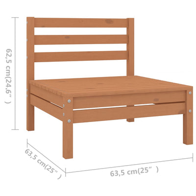 10 Piece Garden Lounge Set Solid Pinewood Honey Brown Payday Deals