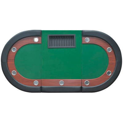 10-Player Poker Table with Dealer Area and Chip Tray Green Payday Deals