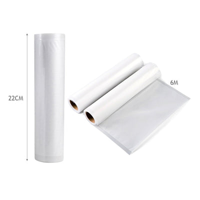 10 Rolls Vacuum Food Sealer Seal Bags Rolls Saver Storage Commercial Grade 22cm Payday Deals