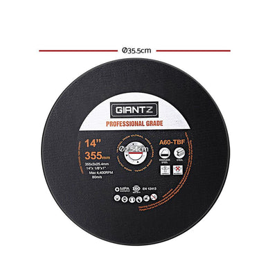 Giantz 10 x 14" Cutting Disc 355mm Metal Cut Off Wheel Angle Grinder Thin Steel Payday Deals