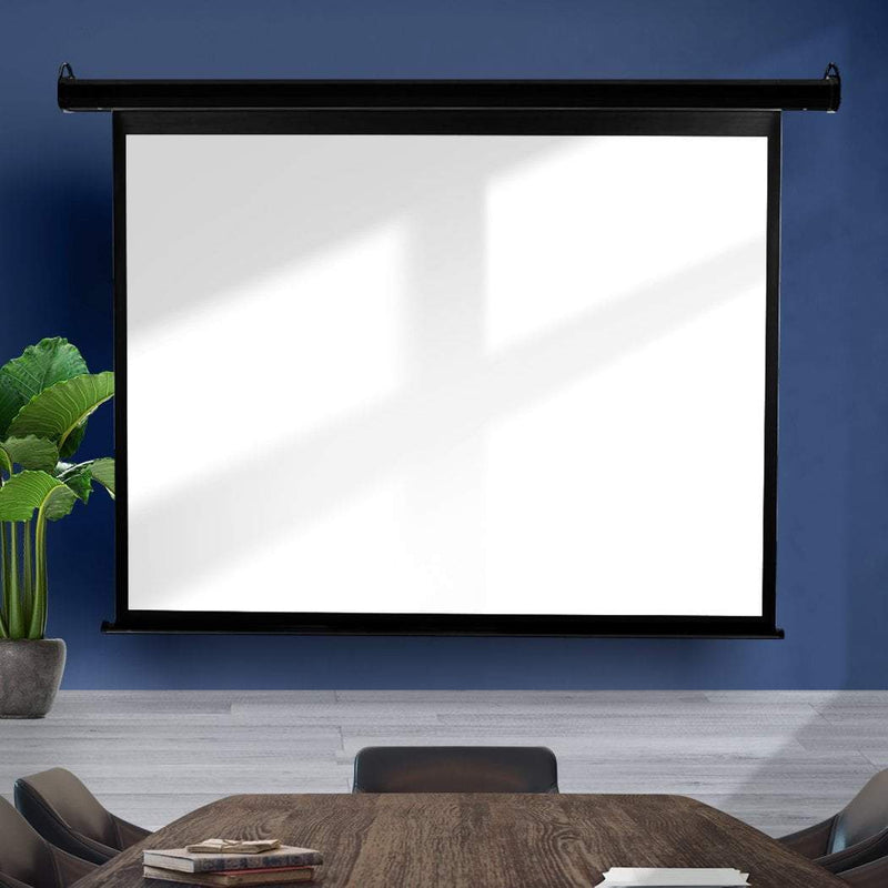 100" Inch Projector Screen Electric Motorised Projection Retractable 3D Cinema Payday Deals