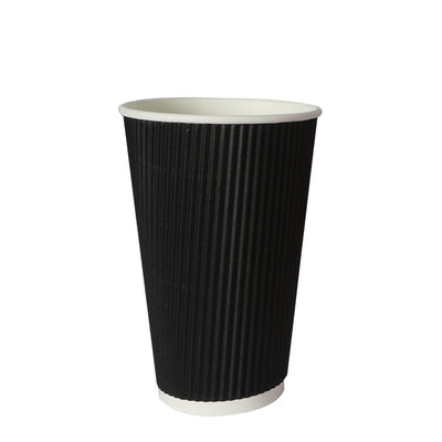 100 Pcs 16oz Disposable Takeaway Coffee Paper Cups Triple Wall Take Away w Lids Payday Deals