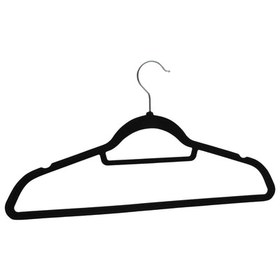 100 pcs Clothes Hanger Set Anti-slip Black Velvet Payday Deals