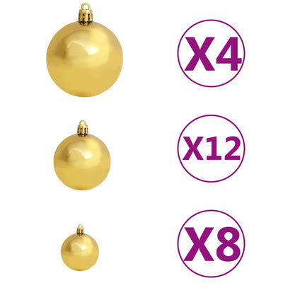 100 Piece Christmas Ball Set 3/4/6 cm Brown/Bronze/Gold Payday Deals