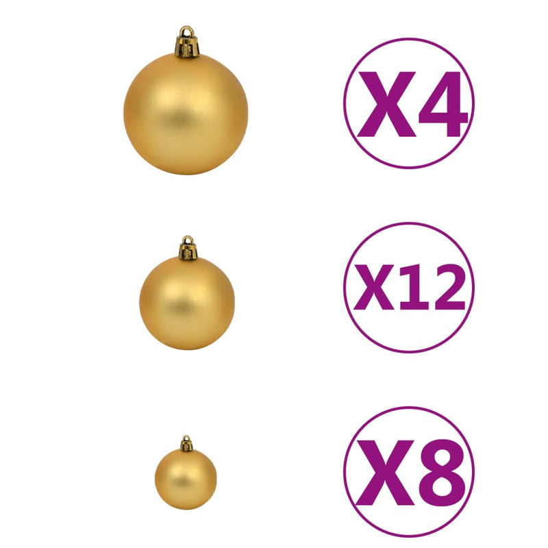 100 Piece Christmas Ball Set 3/4/6 cm Brown/Bronze/Gold Payday Deals