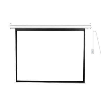 100" Projector Screen Electric Motorised Projection Retractable 3D Home Cinema