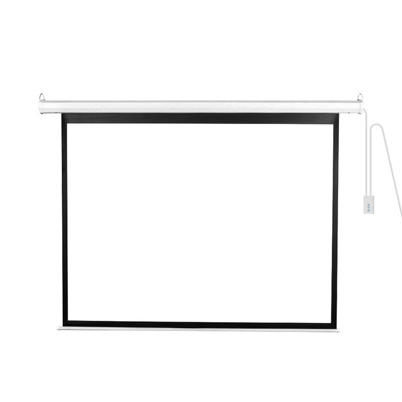 100" Projector Screen Electric Motorised Projection Retractable 3D Home Cinema Payday Deals