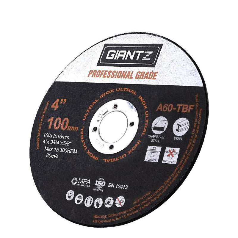 Giantz 100 x 4" Cutting Disc 100mm Metal Cut Off Wheel Angle Grinder Thin Steel Payday Deals