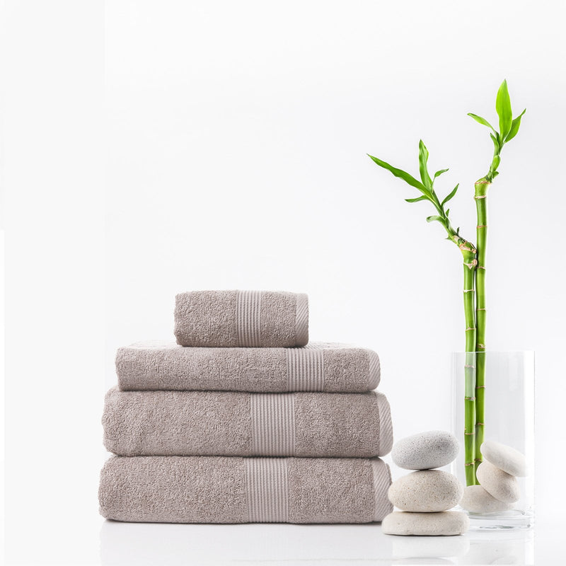 Royal Comfort Cotton Bamboo Towel 4pc Set - Champagne - Payday Deals