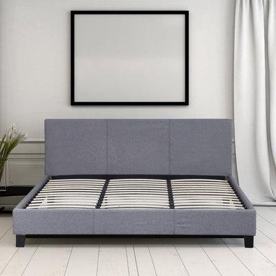 Milano Sienna Luxury Bed with Headboard (Model 2) - Grey No.28 - Queen - Payday Deals