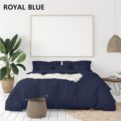 Royal Comfort - Balmain 1000TC Bamboo cotton Quilt Cover Sets (Queen) - Royal Blue - Payday Deals