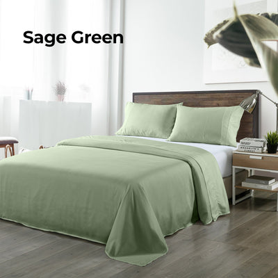 Royal Comfort Blended Bamboo Sheet Set Sage Green - Queen
