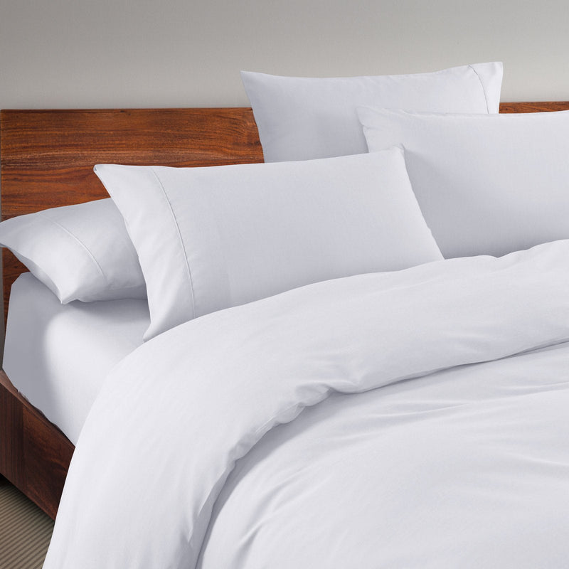 Royal Comfort 1500TC Cotton Rich 6 Piece Complete Bedding Set Queen - White - Payday Deals