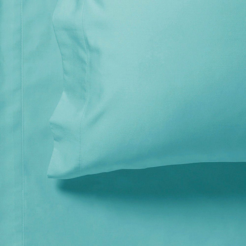 1000TC Ultra Soft Fitted Sheet & 2 Pillowcases Set - Super King Size Bed - Aqua Payday Deals