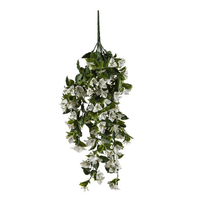 Hanging White Artificial Bougainvillea Plant UV Resistant 90cm - Payday Deals
