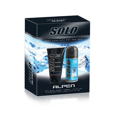 Solo Alpen Deo Body Spray 150ml Shower Gel Body Care 150ml Gift Pack Set For Men