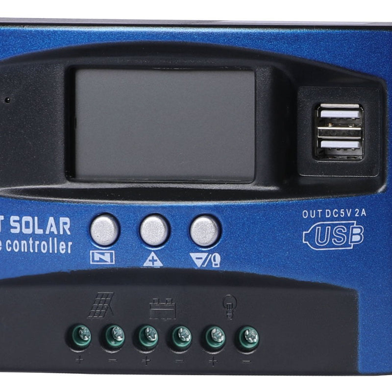 100A Solar Panel Charge Controller 12V 24V Regulator Auto Dual USB Mppt Battery Payday Deals