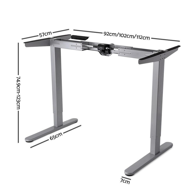 100cm Adjustable Frame Standing Desk - Black